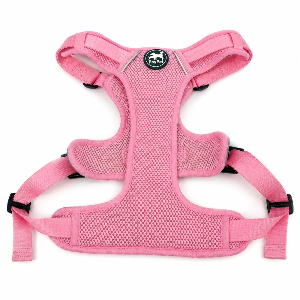 PoyPet Reflective Soft Breathable Mesh Dog Harness Choke-Free Double Padded XL